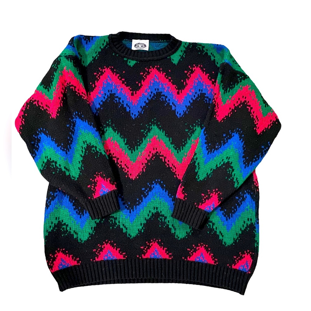 Late 80s Early 90s Zig Zag Sweater